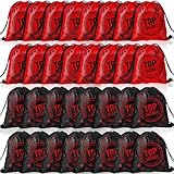 Amylove 16 Pcs Top Secret Theme Party Favor Room Drawstring Birthday Gift Bags for Murder Mystery Favors Decor Snack Candy Storage 9 x 12 Inches