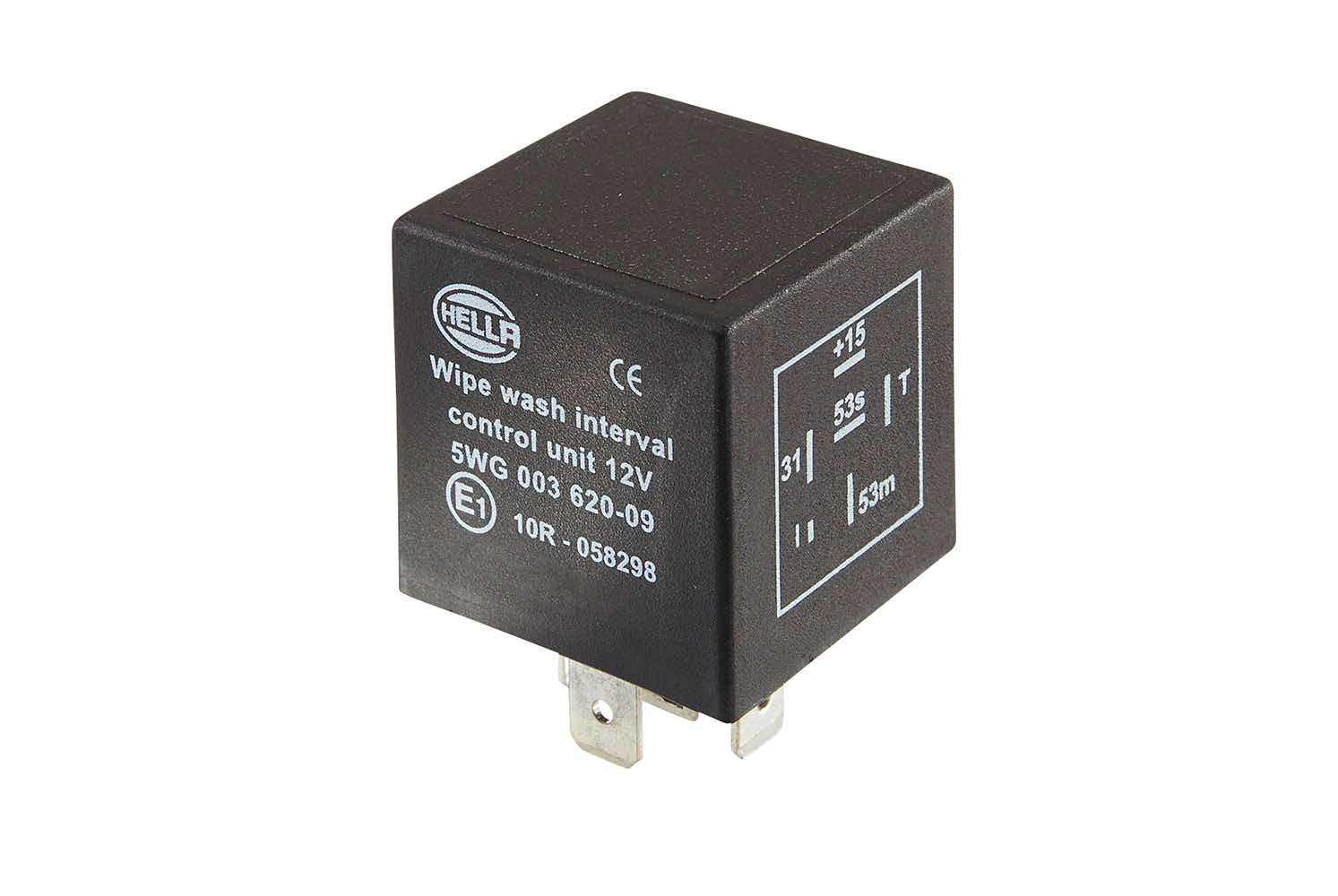 HELLA 5WG 003 620-091 Relay, Wipe-/wash Interval - 12V - 6-pin Connector - Without Holder