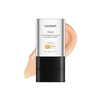 3-in-1 Anti-Wrinkle + Broad Spectrum SPF 50 Foundation Stick - Full Coverage, Flawless Finish, Lightweight Liquid Texture