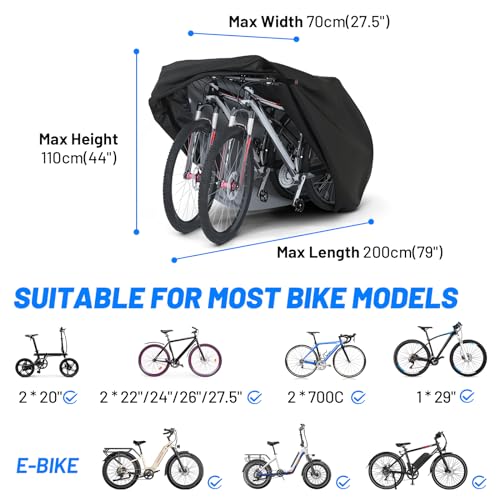 Favoto Funda para Bicicleta Impermeable para 1 o 2 Bicicletas miniatura 5
