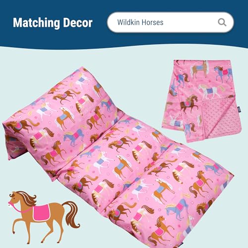 Image of Wildkin Kids Cotton Toddler Comforter Set - Soft & Lightweight, Fits Standard Crib Mattress - Horses