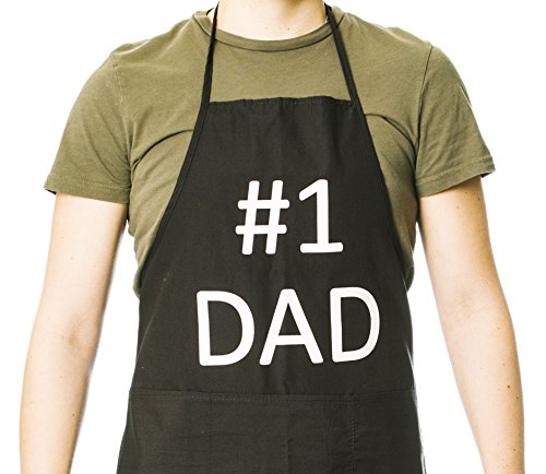 Funny Guy Mugs 1 Dad Adjustable Apron with Pockets - Funny Apron - Perfect For BBQ Grilling Barbecue Cooking Baking
