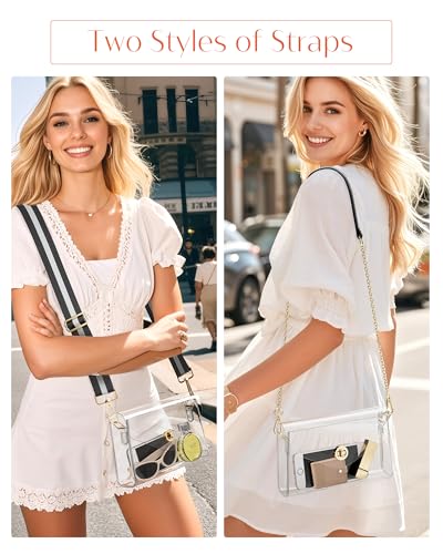 Clear Purse for Women, Clear Bag for Stadium Events, Crossbody Bag Stadium Approved for Sports Concerts Outfits2