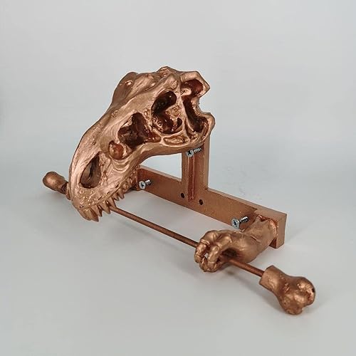 Miniatura 5 de Portarrollos de papel higiénico de dinosaurio, estante de papel higiénico de esqueleto, dispensador de papel higiénico de aleación de aluminio