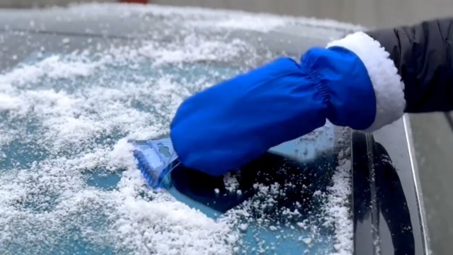 2-teiliger Eiskratzer Set Mit Handschuh - Profi Scheibenkratzer Für Auto