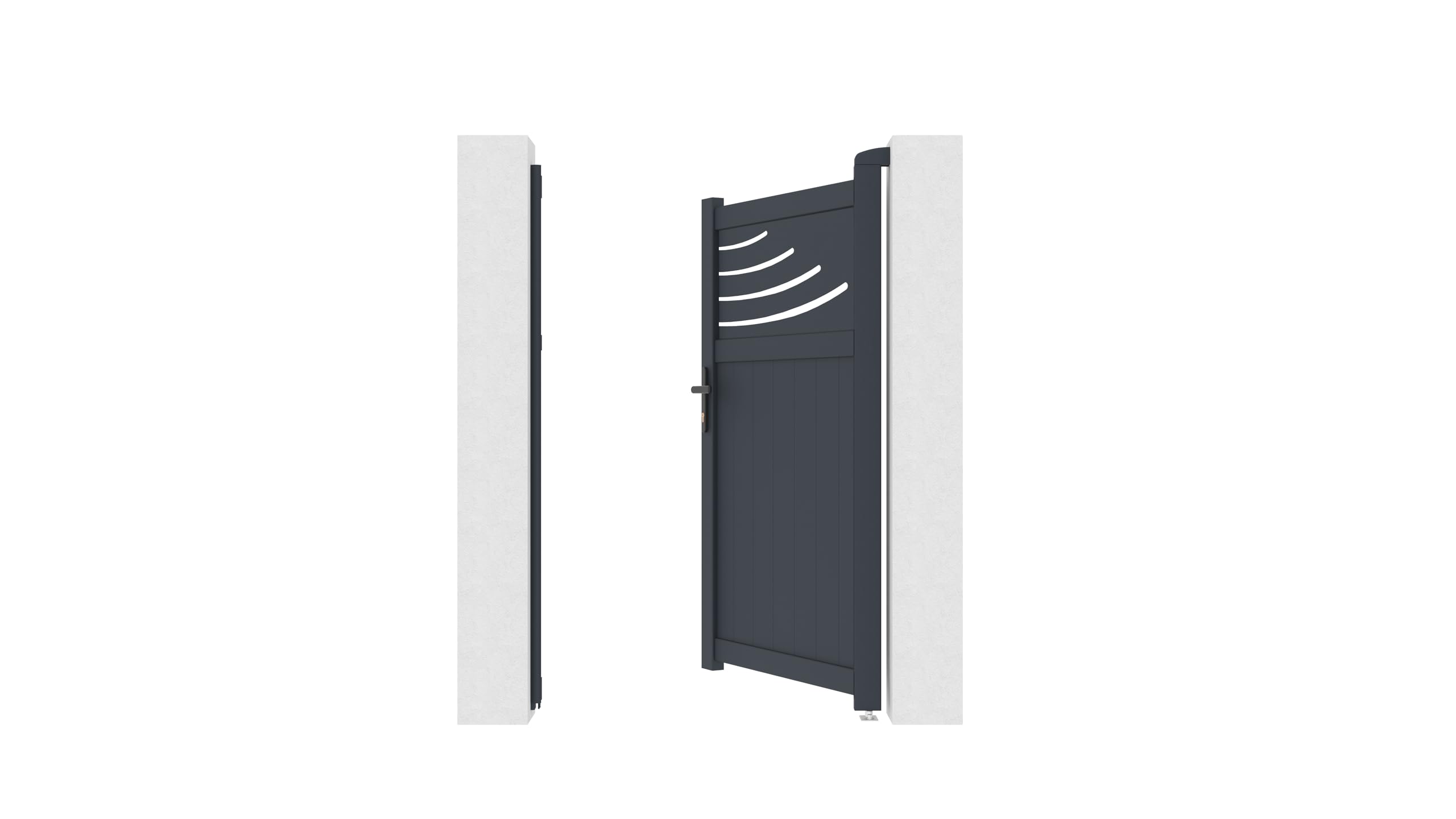 Casanoov Portillon 1m HALTI H.160cm aluminium gris