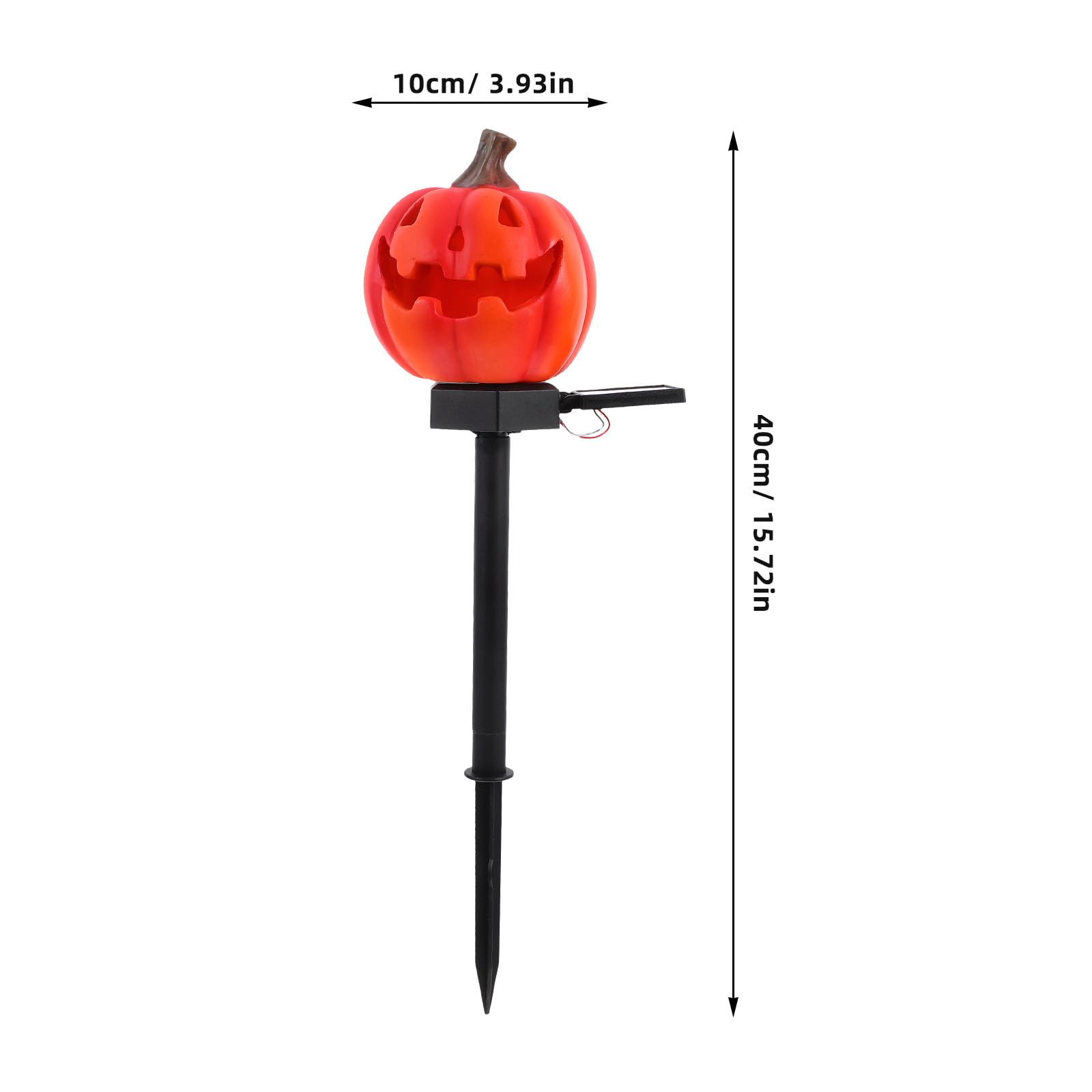Halloween Geschenkideen Solar Gartenstecker Kürbis 2 Stück Ip55 Außen | Kunststoff und Kunstharz, Automatische Aufladung, für Rasen und Blumenbeet, Dekorative Lichtquelle
