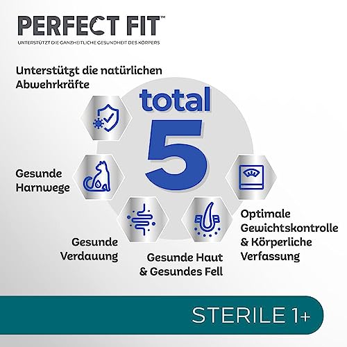 PERFECT FIT Sterile Adult Trockenfutter für erwachsene, sterilisierte Katzen ab 1 Jahr - Huhn, 7 kg (1 Beutel)
