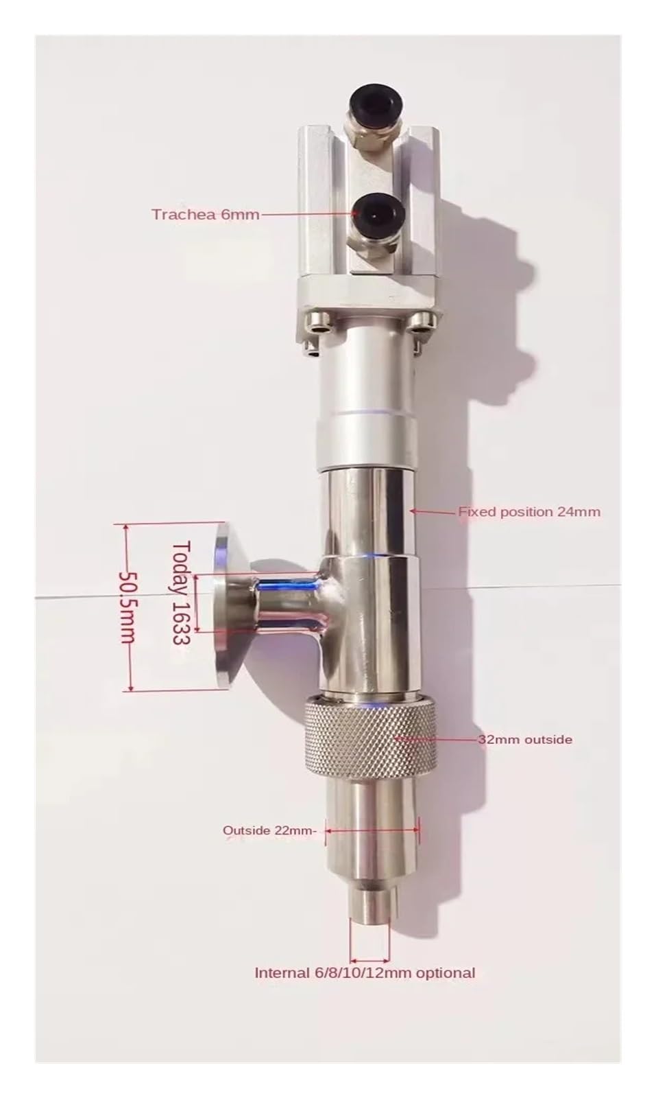 Pneumatyczna dysza napełniająca ze stali nierdzewnej (18 mm)