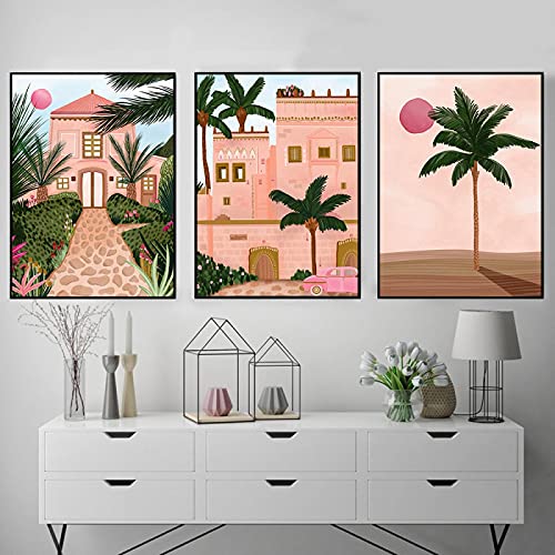Affiche Rose Lotus et Lune pour un salon zen au style bohème chic