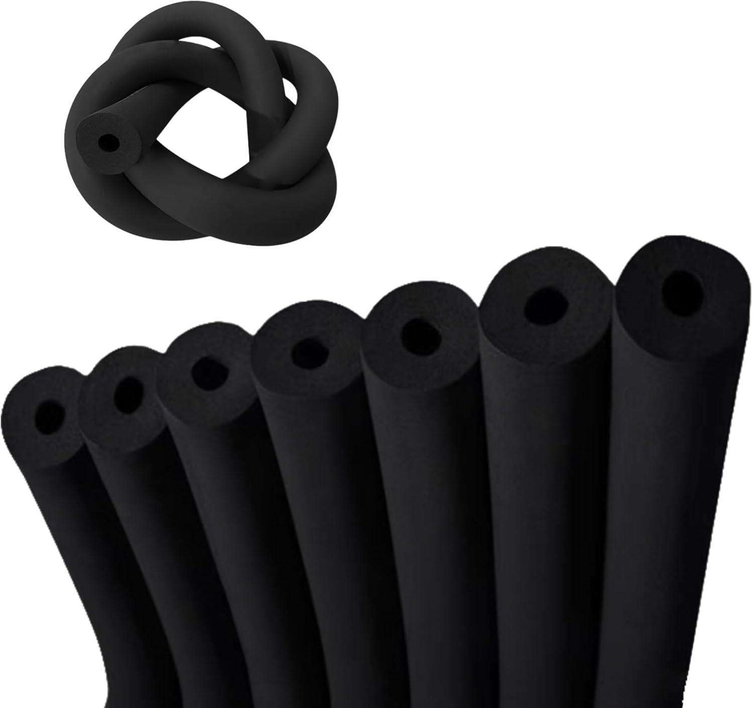 Black Pipe Insulation Foam Insulation Lagging ID: 6 - 108 MM, L: 1.8 / 2 M, T: 9 / 15 / 20 MM Foam Tube for Plumbers DIY Professional, Ideal for Outside Tap Pipework(ID 60.0 mm x T 20 mm x L 2 m)