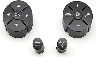 Qiong store Car Multi-Function Steering Wheel Button Keys Compatible With Mercedes Benz C E GLK Class W204 X204 C180 C200 C250 C260 C300 C350 W207 W212 (Color : Black Set)