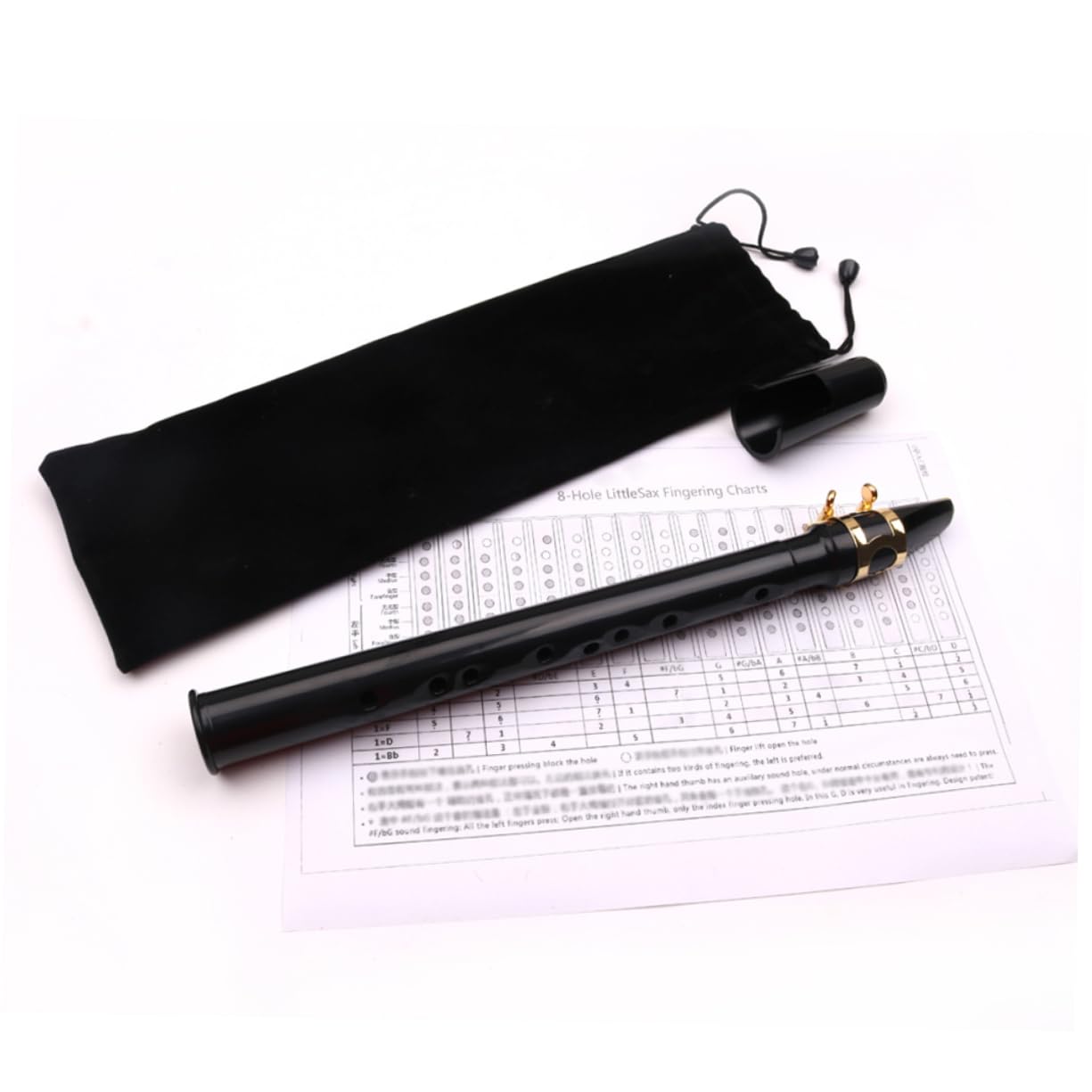 Toyvian 2pièces Mini Saxophone Portable Noir Instrument à Vent Compact Pour Musiciens Déplacement