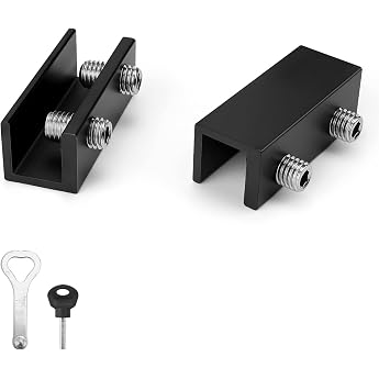 2pcs Sliding Window Locks with Key Black