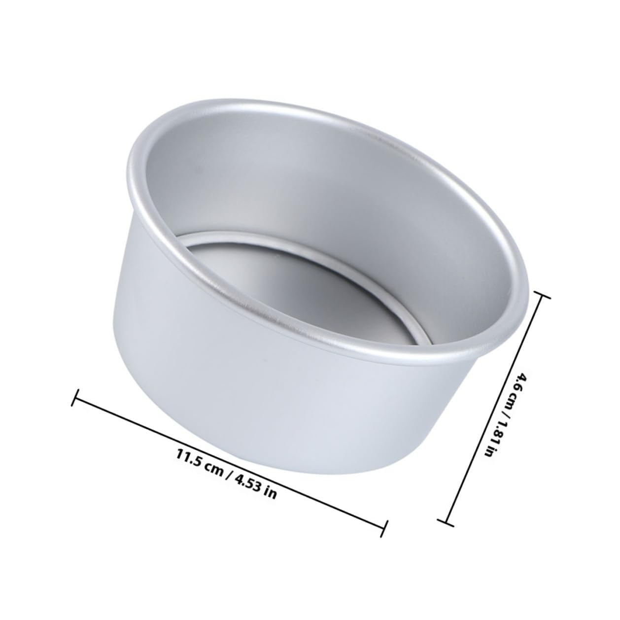 VANZACK Molde con Base Desmontable Pack de 8 Piezas para Hornear Redondo de Aleación de Aluminio Anodizado y Diseño Seguro para Horno Adecuado para Pasteles en Casa o Tienda