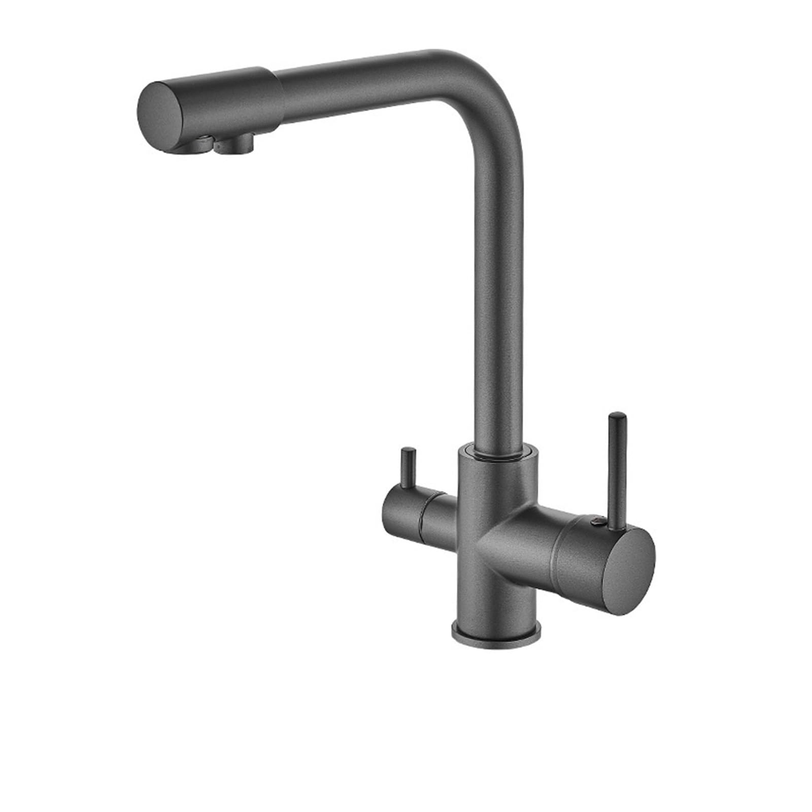 Robinet de cuisine 360 rotation design sept lettres eau pure gris fusil
