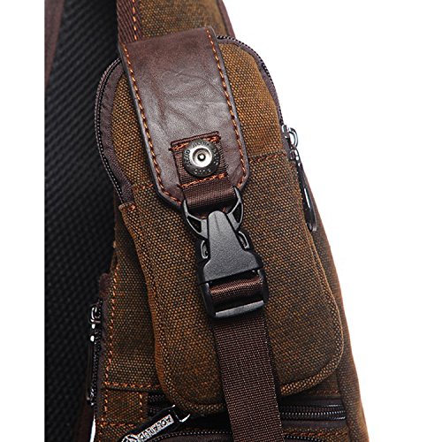 Outreo Borse Vintage Tracolla Uomo Chest Bag Petto...