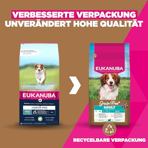 Eukanuba Hundefutter getreidefrei für kl. & mittelgroße Rassen, 12kg