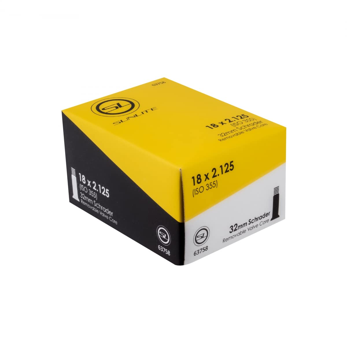 Sunlite Standard Schrader Valve Tube - 18x2.125 / 32mm