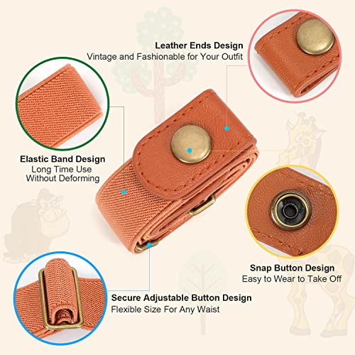 Whippy Buckle Free Elastic Kids Toddler Belt, No Buckle Stretch Adjustable Belts For Girls Boys Back To School Supplies Brown #TOP3