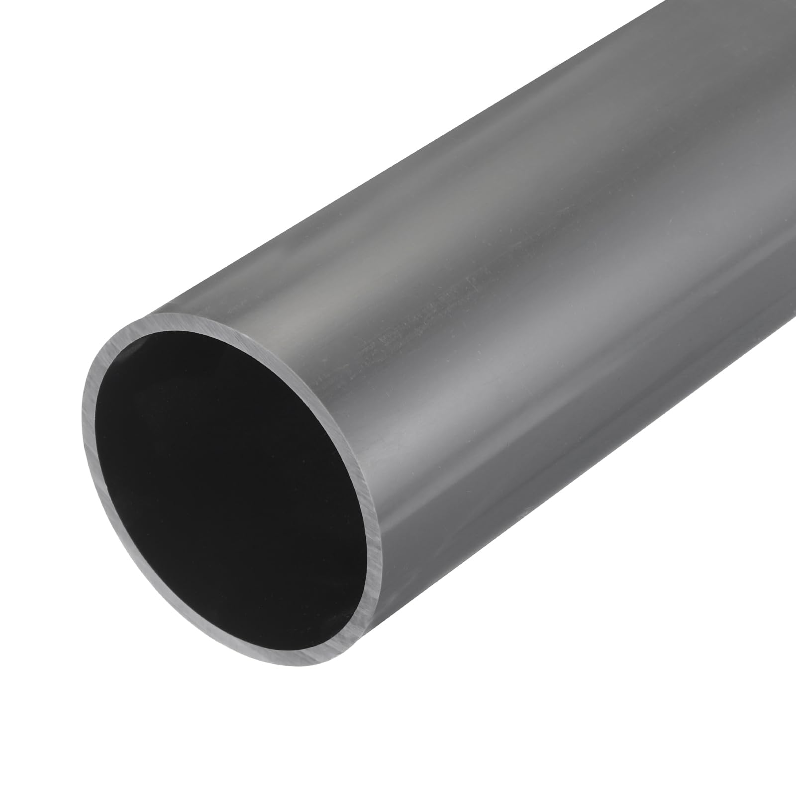 MECCANIXITY 3.5 Inch PVC Rigid Tube Round Pipe Hardware Tubing 81.4mm ID 90mm OD 350mm Light Grey High Impact for Water Pipe Cable Sleeve
