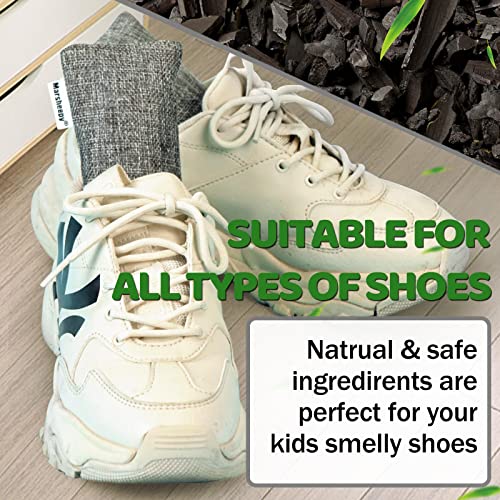 Marsheepy 12 Pack Charcoal Shoe Deodorizer Bags, Bamboo Charcoal Air Purifying Bags, Odor Absorber, Odor Eliminator For Shoes, Home, Closet, Pet #TOP3