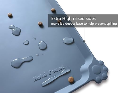 Miniatura 2 de Hoki Found - Bandeja de silicona para mascotas, tamaño XXL, antideslizante, a prueba de agua, para tazones, para agua y alimento, para comederos