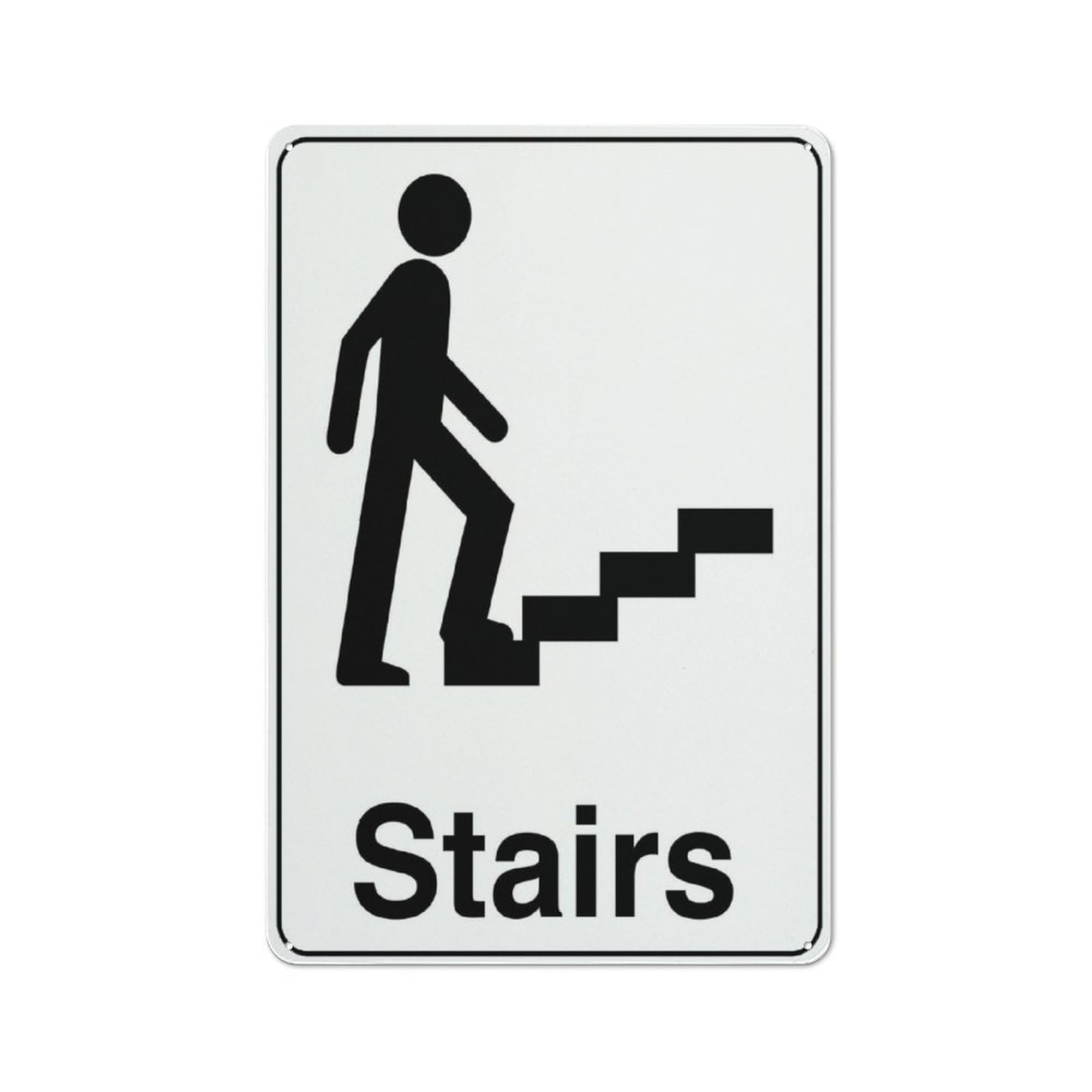 Up Stairs Right Sign Outdoor, Uv Printed Rust Free Aluminum 12 X 8 In,Yard Sign For Home, Business, Driveway Alert