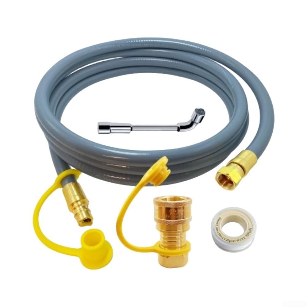 Kit de manguera de gas propano de 10 pies, barbacoa sin fugas de 3/8