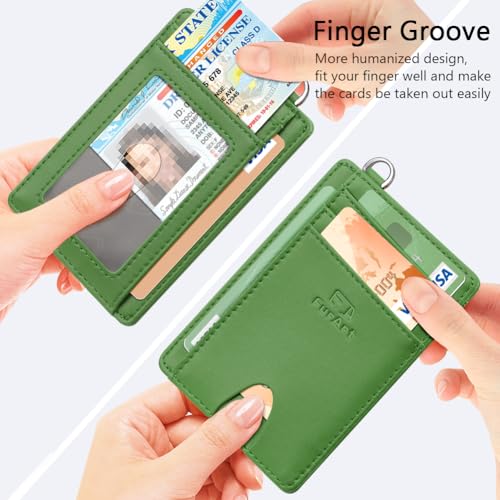 Image of FurArt Slim Minimalist Wallet RFID Credit Card Holder for Men | slim minimalist compact rfid id window thin