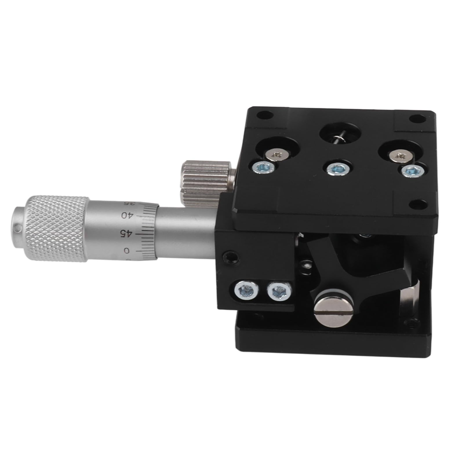 Plataforma deslizante de eje Z de aleación de aluminio con etapa lineal manual, plataforma de ajuste micrométrico con rodamiento de rodillos cruzados para instrumentos y