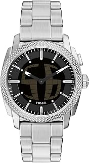 Fossil Machine Men's Watch, Ana-Digi Big Tic Movement 41 mm with Stainless Steel or Leather Strap