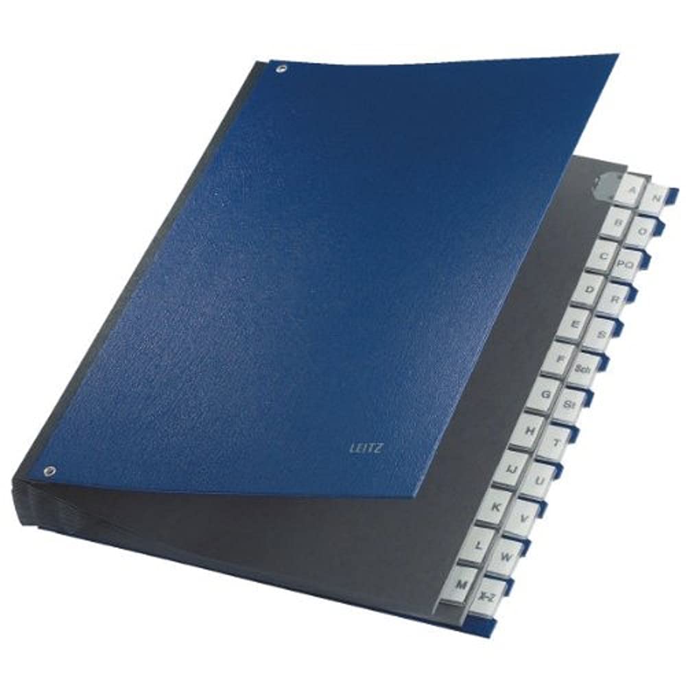 Leitz 59240035 Pultordner A-Z, 24 Fächer, PP, blau