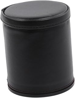 Alasum Black Pu Leather Mute Cup with PVC Thicken Design for Quiet Gameplay for Home Outdoor Camping and Game