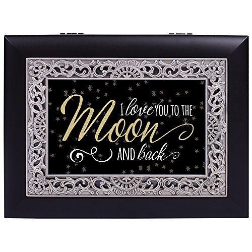 Love You To The Moon And Back Matte Black Jewelry Keepsake Box #TOP1