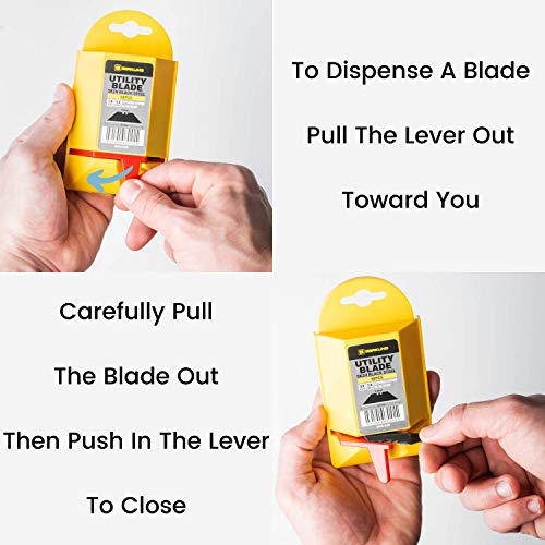 image for Berkling Utility Knife Blades 50-Pack With Dispenser, SK2H Laser Sharp