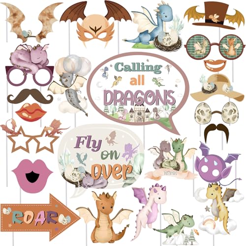 Décorations fête dragon 24 pièces accessoires photo