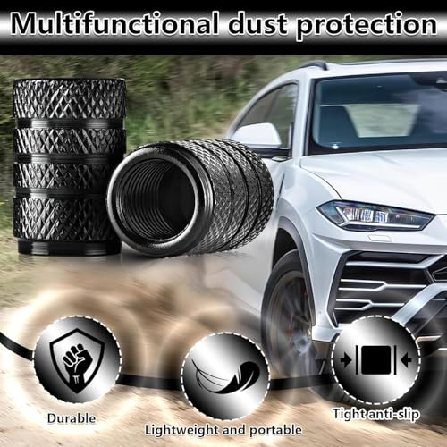 Image of CONTACTS Compatible with Hyu-ndai - 4pcs Universal Car Tire Valve Stem Caps, Aluminum Air Dust Cover, Auto Wheel Accessories