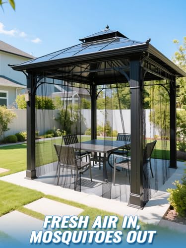 Image of 33x10ft Ultra-fine Mesh Mosquito Net, Patio Screen Netting, 1Pc Black