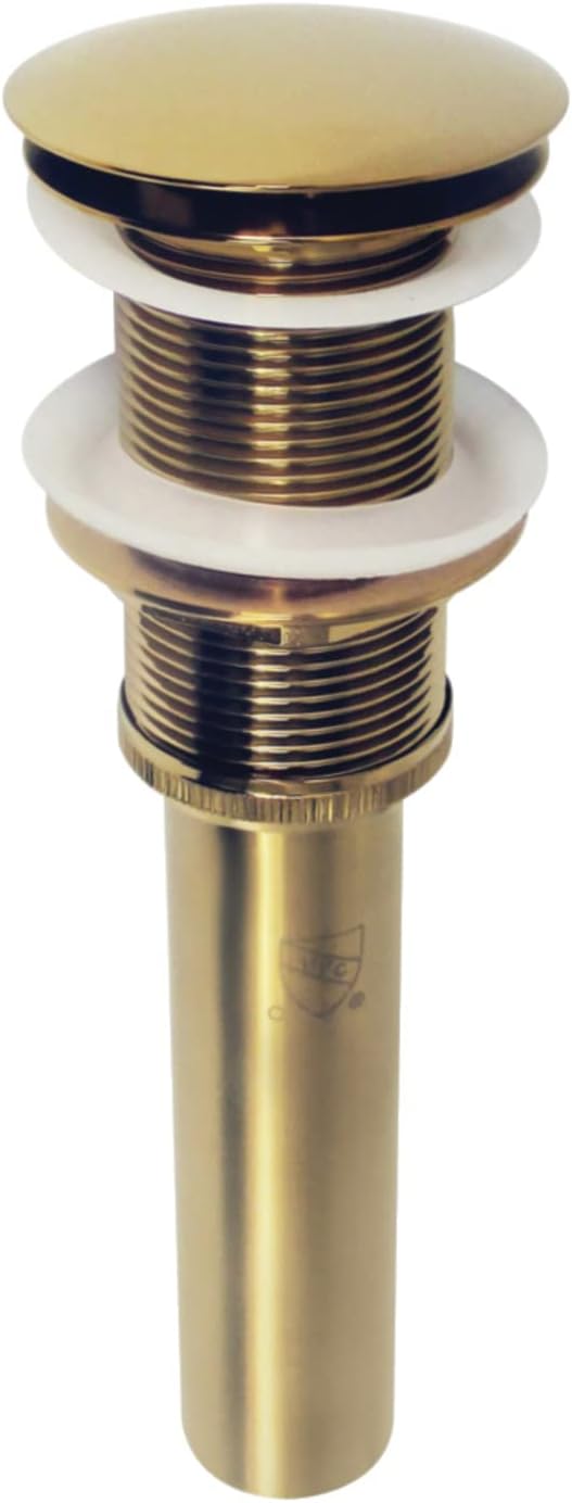 Kingston Brass EV8416 Coronet Push Pop-Up Bathroom Sink Drain Without Overflow, Polished Nickel 8.44 x 2.44 x 2.44