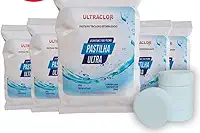 Pastilha De Cloro Piscina Kit Com 5un 200g Ultraclor Multiação