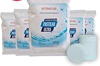 Pastilha De Cloro Piscina Kit Com 5un 200g Ultraclor Multiação