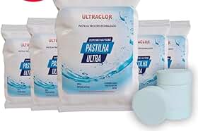 Pastilha De Cloro Piscina Kit Com 5un 200g Ultraclor Multiação