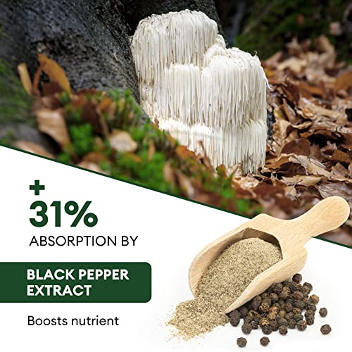 Lukaree Lions Mane Supplement Capsules - Turkey Tail with Cordyceps & Reishi for Brain Support and Immune Health - Alt to Mushroom Gummies, Powder & Coffee - 60 Count Made in USA - Image 6