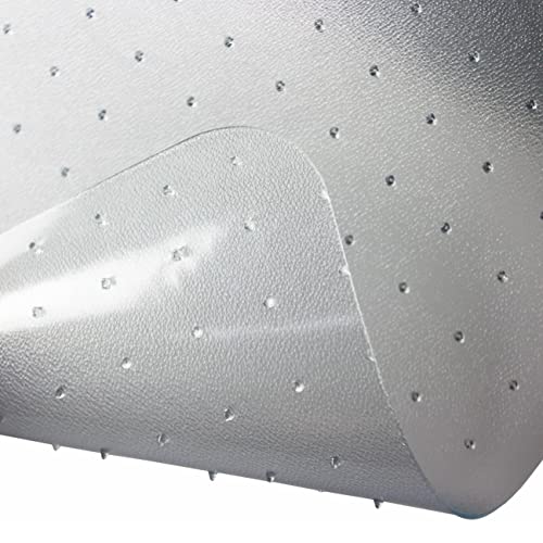 Marvelux Bodenschutzmatte, Stuhlmatte für Niederflorteppiche 90 x 120cm, transparente Teppichschutzmatte für Stühle unter Schreibtischen, rechteckige PVC Teppichbodenmatte für Computertischstuhl