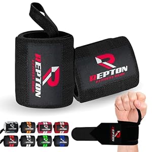 Repton Fitness Gears Weightlifting Wrist Wraps – Professional Grade with Thumb Loops – Wrist Support Braces – Men & Women – Weight Lifting, Crossfit, Powerlifting, Strength Training Straps