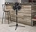 Comfort Zone Electric Oscillating Pedestal Fan, Stand Fan, 16 inch, 3 Speed, 90 Degree Oscillating Head, Adjustable Height and Tilt, Airflow 7.48 ft/sec, Ideal for Home, Bedroom & Office, CZST161BTEBK