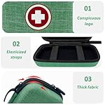 ICIMBI Diabetic Supplies Travel Case, Carrying Case Organizer for Diabetes Testing Kit, Blood Glucose Monitor Kit with Meter, Blood Sugar Test Strips, Lancets, Lancing Device(Case Only) (Green)
