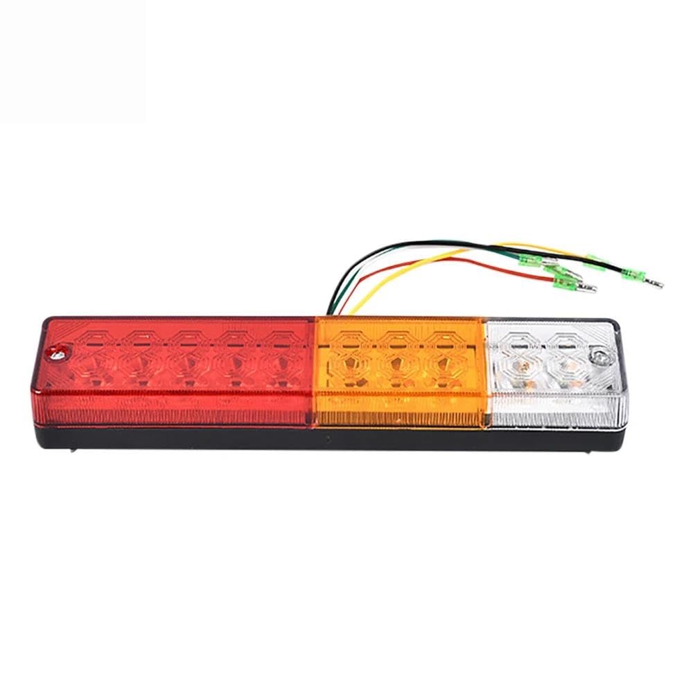 Luz Trasera para Coche Camión Caravana Furgoneta Autobús Remolque Etc Indicador Señal Luz Freno Marcha Atrás 12V/24V 20 Luces LED Traseras 2 Unidades(2pcs 12v)