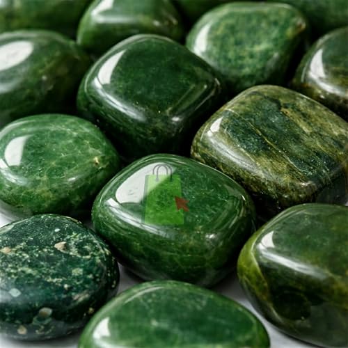 Image of Green-Zade Tumble Stone | 50 gm Tumbled Gemstones | Reiki Healing Stones | Home Decor Pebbles | Aquarium Gravel | Garden & Table Dcor